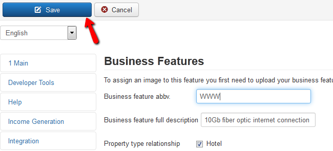 saving business feature