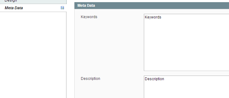 Magento Meta Data