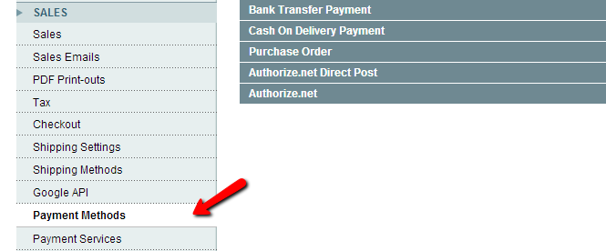 Magento Payment Methods