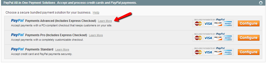 Magento PayPal Settings