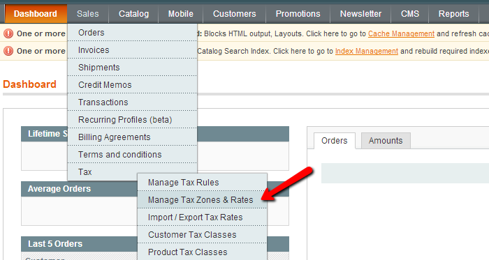 Magento Tax Zones and Rates