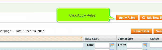 Magento apply rule