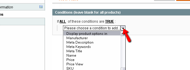 Magento Condition Category Rule