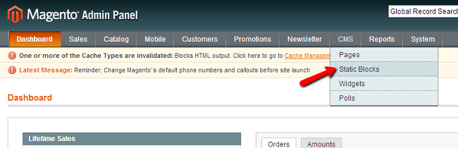 Magento Static Blocks