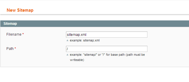 Magento sitemap path