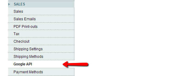 Magento Google api
