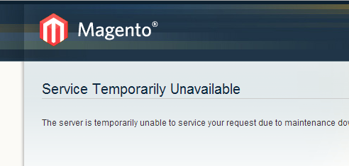 Magento Service Temporarily Unavailable