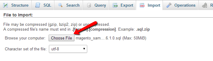 Import Magento Sample Data