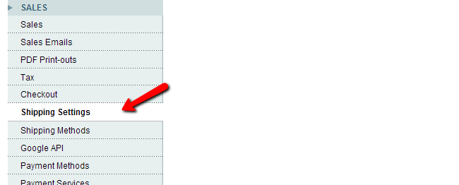 Magento Shipping Settings