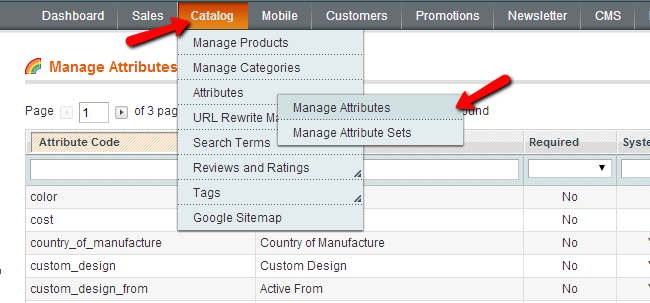 manage attributes