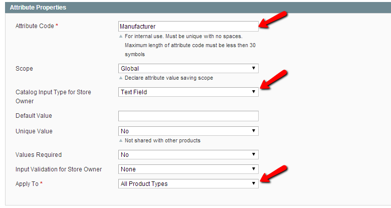 attribute properties