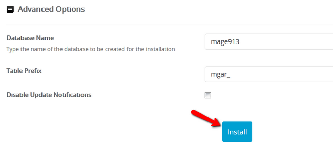 Advanced Options during Magento 2 Installation
