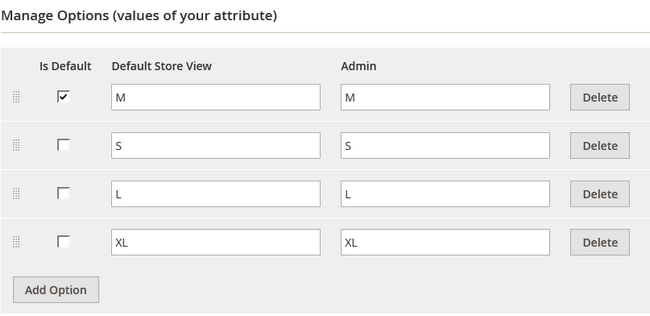 Managing the Option Values of your Attribute