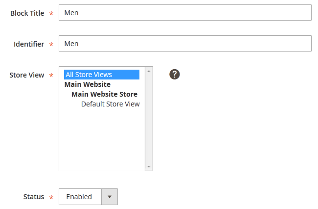 Configuring Block settings in Magento