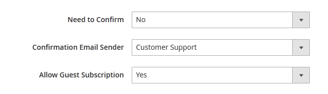 Newsletter options in Magento 2