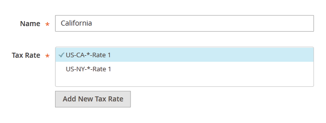 Configuring a Tax Rule