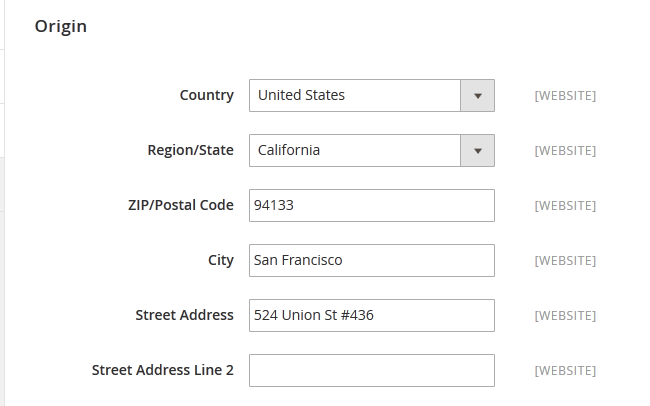 Configuring the Shipping options for Magento 2