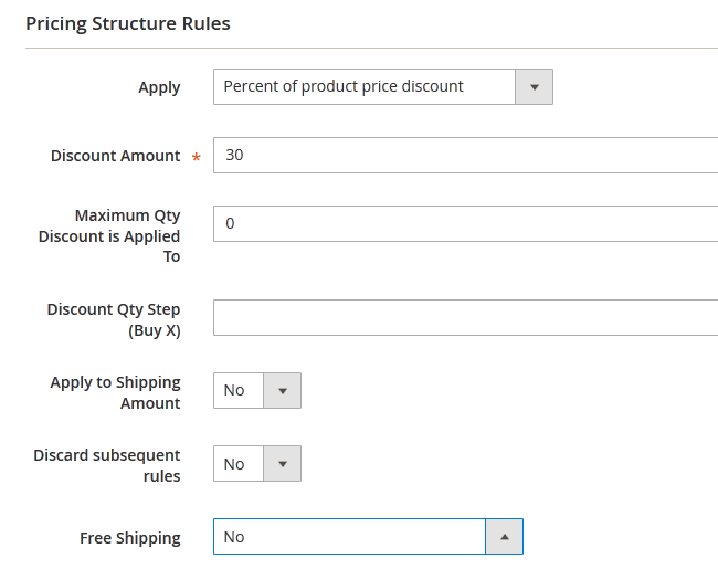 Configuring the Discount Options and Rules for the Promotion