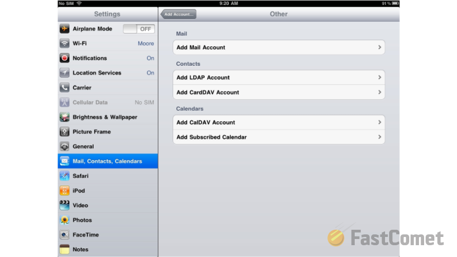 scene pensum talent Configure Mail POP3 on iPad • Mail Tutorial - FastComet