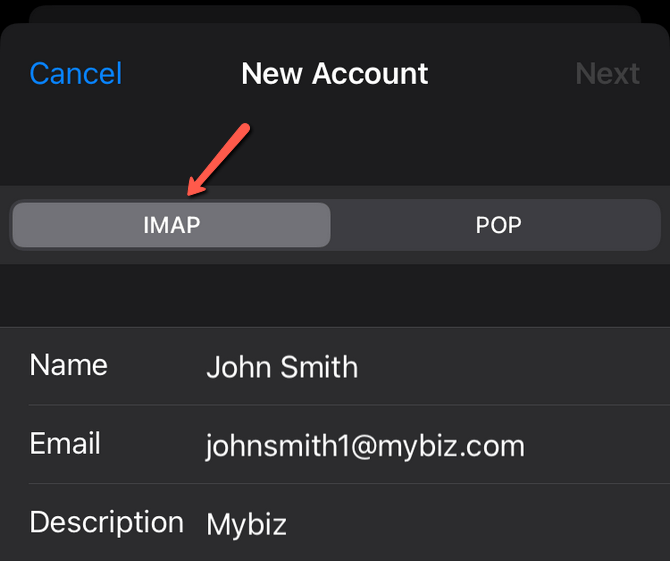 IMAP Option