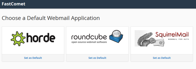 Choosing a webmail application
