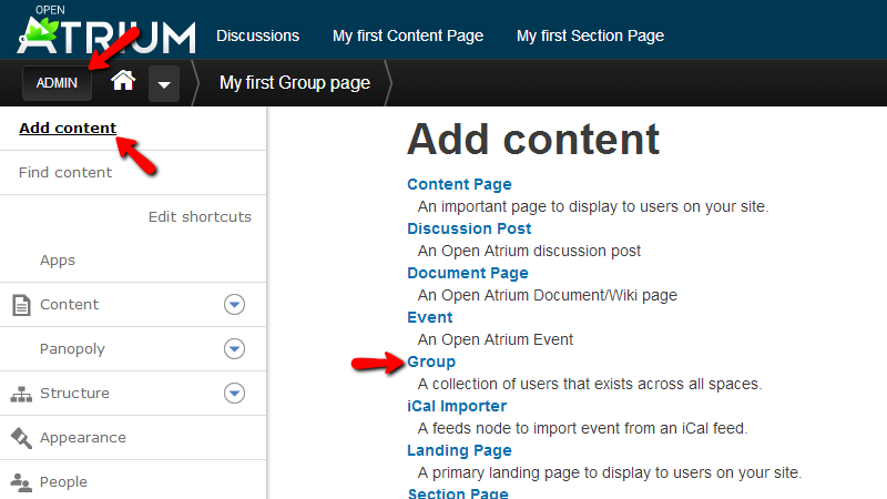 adding-group-page-from-admin-menu