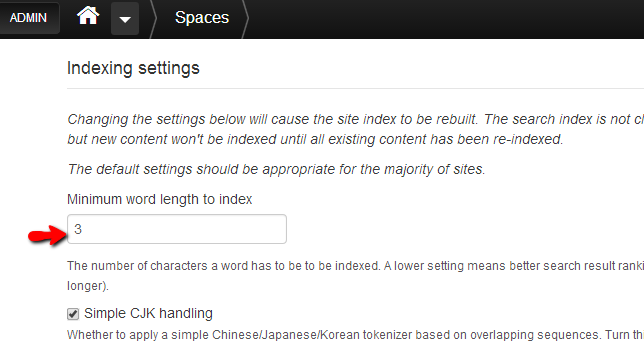 indexing-settings