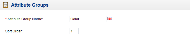 OpenCart Attribute Groups