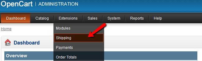 OpenCart Shipping Methods