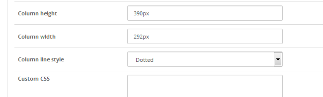 Setting up iCustomFooter's  column dimensions