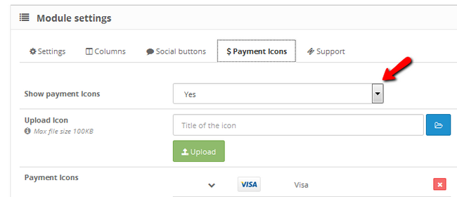 Overviewing the configuration of payment icons for your store