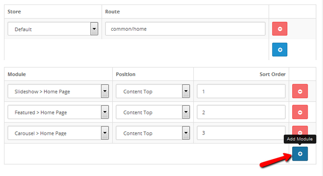 Adding a new Module to the Layout of a page in OpenCart 2