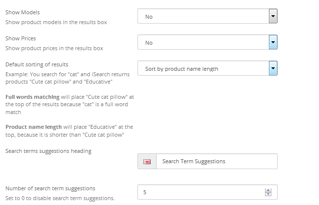 Configuring the result box layout and rules in iSearch