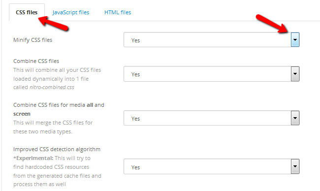 Enable CSS combining and minification