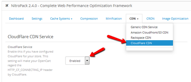 Configuring CloudFlare CDN IP header with OpenCart 2