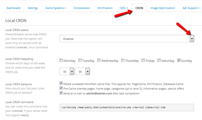 Configuring a CRON job for NitroPack related tasks