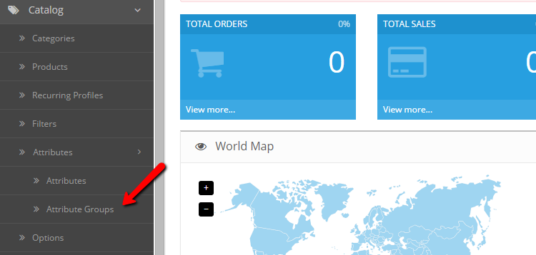 OpenCart 2 Attribute Groups