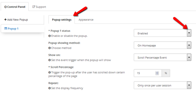 Enabling a new Popup in PopupWindow for OpenCart 2