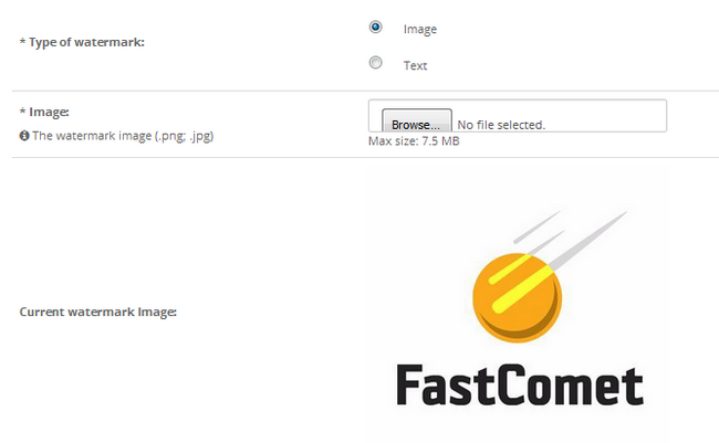 Selecting an image type of watermark for your proucts in OpenCart 2