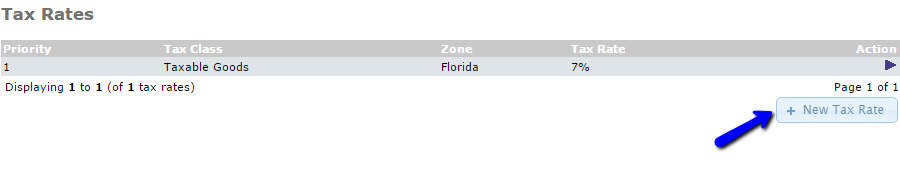 Add New Tax Rate in osCommerce
