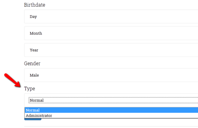 Changing the user group of a user