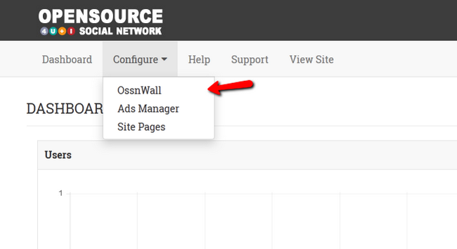 Configuring the OssnWall feature