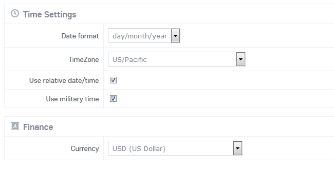 Time format settings Oxwall