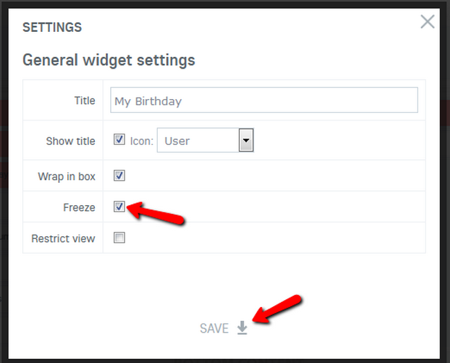 Configuring a Page widget in Oxwall