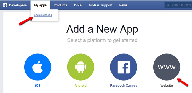 Adding a New App as a Facebook Developer