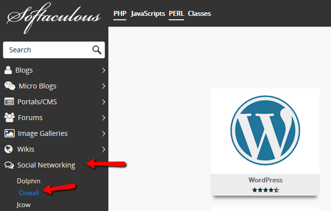 softaculous oxwall social software