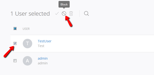 Blocking a User in Pagekit