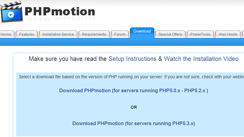 downloading-phpmotion-php-version