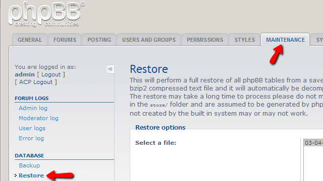phpbb3-database-restore