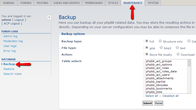 database-backup